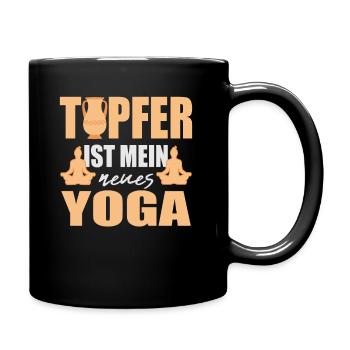 Pottery my new yoga potter passion - Full Colour Mug - black - Right