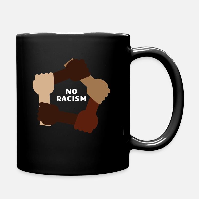 Pas de place pour le racisme - L’homme Égalité - Mug uni - noir
