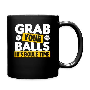 Boule Petanque Boccia Boules - Full Colour Mug - black - Right
