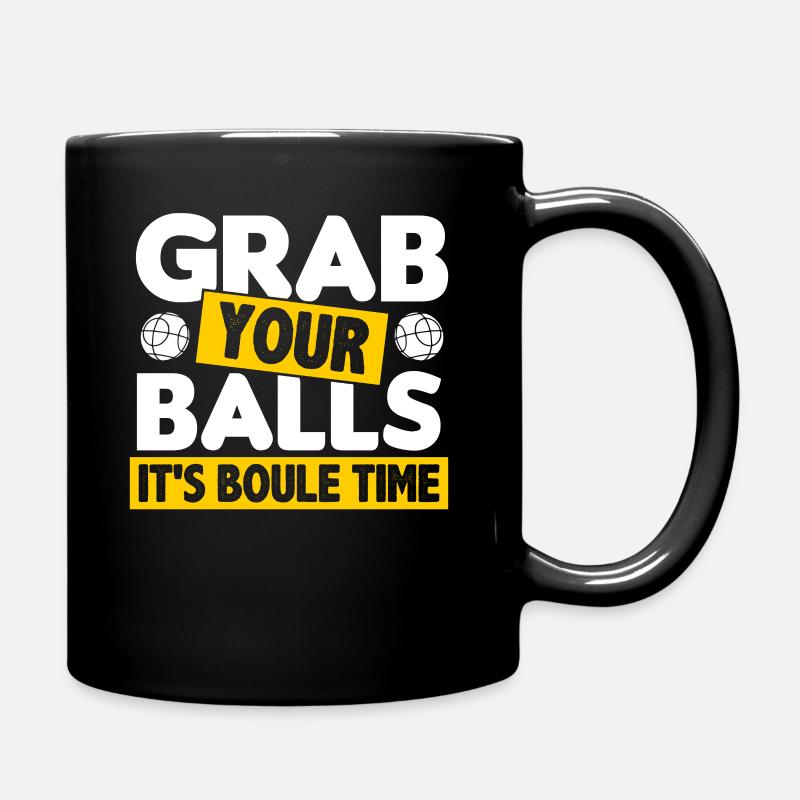 Boule Petanque Boccia Boules - Tasse einfarbig - Schwarz