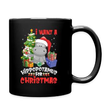 I Want A Hippopotamus For Christmas T Shirt - Tasse einfarbig - Schwarz - Rechts
