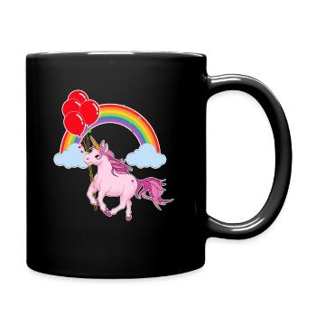 Unicorn Love Fantasy Kawaii Cute Girl Gift - Mug uni - noir - Droite