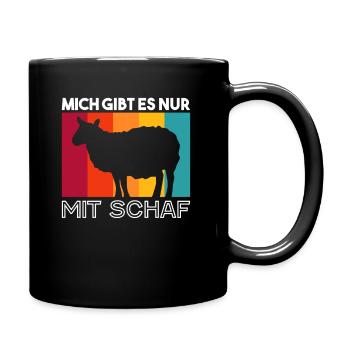 Schaf Schafe Landwirtschaft Geschenk - Tasse einfarbig - Schwarz - Rechts