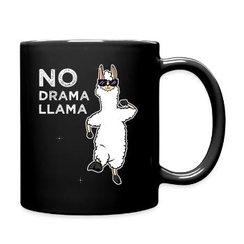 No Drama Llama Alpaca Llama Jogging Gift - Full Colour Mug - black - Right