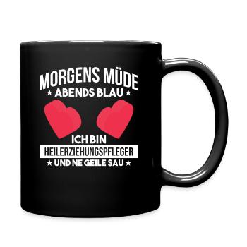 Erziehungspfleger Pflegekräfte Pflege Hep Geschenk - Tasse einfarbig - Schwarz - Rechts