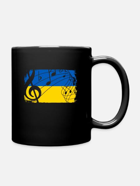 Drapeau de la musique de l'Ukraine - Mug uni - noir