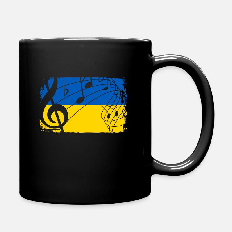 Drapeau de la musique de l'Ukraine - Mug uni - noir