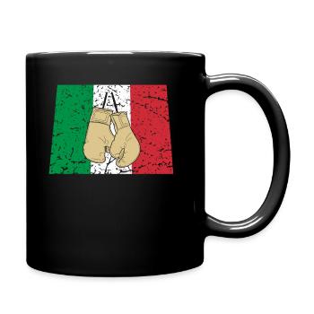 Italien Boxen Kampfsport Sport Kickboxen Italiener - Tasse einfarbig - Schwarz - Rechts
