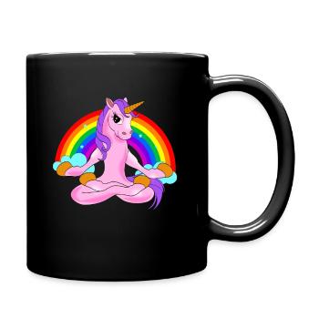 Einhorn LGBT Trend Mädchen Kawaii Geschenk - Tasse einfarbig - Schwarz - Rechts