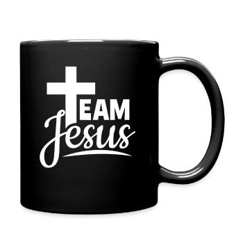 Team jesus religion church belief christian - Full Colour Mug - black - Right