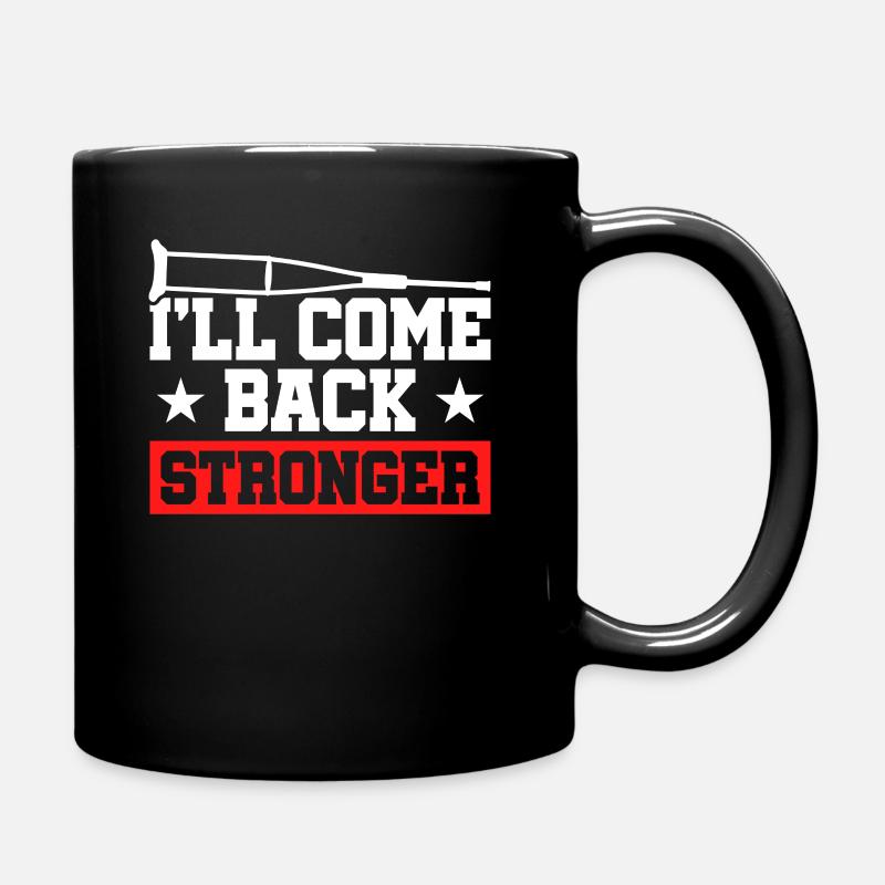 Cadeau de genou de béquilles de ligament croisé de blessure sportive - Mug uni - noir
