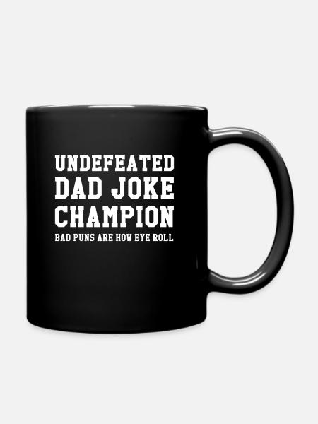 Cadeau drôle de fête des pères pour homme Dad Joke Champion, - Mug uni - noir