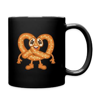Brezel - Tasse einfarbig - Schwarz - Rechts