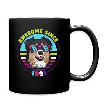 Anniversaire du berger australien génial depuis 1991 - Mug uni - noir - Droite