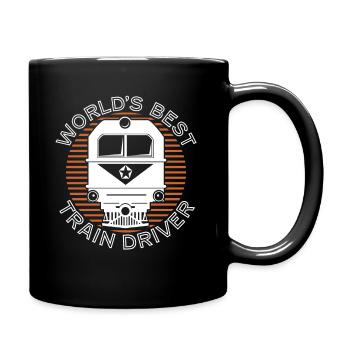 Train driver - Full Colour Mug - black - Right