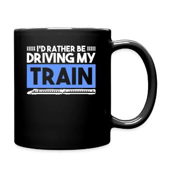 Conducteur de train - Mug uni - noir - Droite
