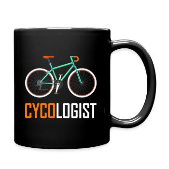 Cycologist Fahrrad Geschenk - Tasse einfarbig - Schwarz - Rechts