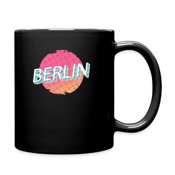 Vintage Berlin - Tasse einfarbig - Schwarz - Rechts