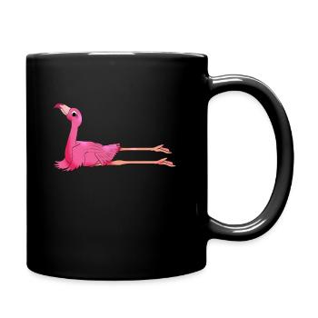 Flamingo Yoga Liebhaber Geschenk Yoga Lehrer - Tasse einfarbig - Schwarz - Rechts