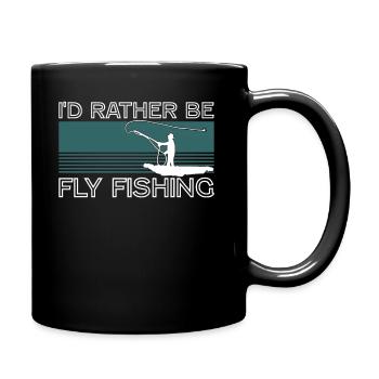Fly fishing angling Fly fishing - Full Colour Mug - black - Right
