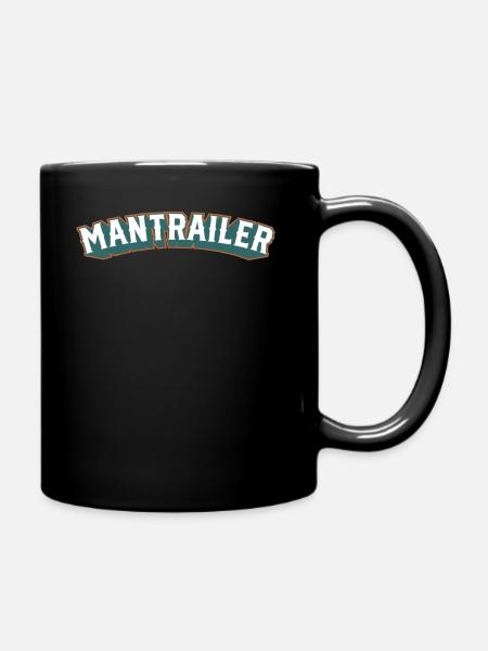 Mantrailing dog mantrailer rescue dog - Full Colour Mug - black
