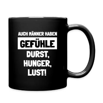 Männer haben auch Gefühle - Tasse einfarbig - Schwarz - Rechts