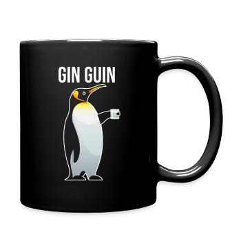 Gin Guin Penguin Gin Bartender Gin cadeau - Mug uni - noir - Droite