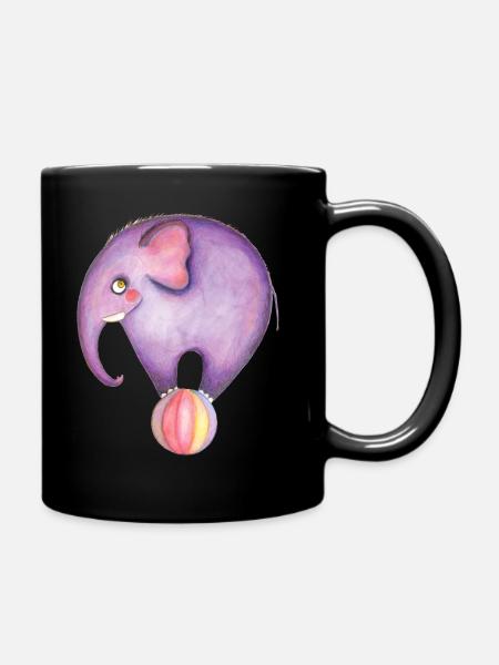 Elefant - Tasse einfarbig - Schwarz