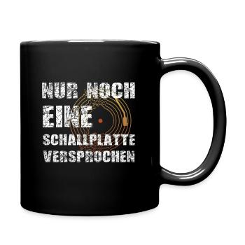 Schallplatte Musik - Tasse einfarbig - Schwarz - Rechts