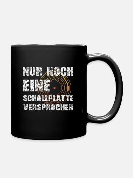 Schallplatte Musik - Tasse einfarbig - Schwarz