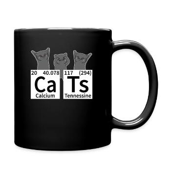 Cats Cat Cats Chemistry Chemist Periodic Table - Full Colour Mug - black - Right