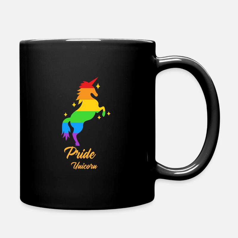 Gay Unicorn Einhorn - Tasse einfarbig - Schwarz