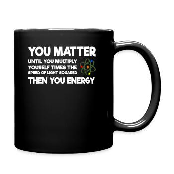 You Matter Science Atom Physics - Full Colour Mug - black - Right