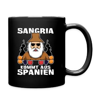 Harald Krull - Sangria kommt aus Spanien - Tasse einfarbig - Schwarz - Rechts