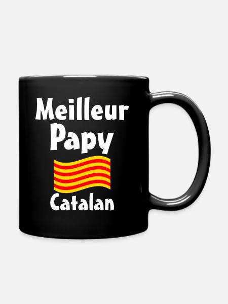 Meilleur Papy Catalan blanc - Mug uni - noir