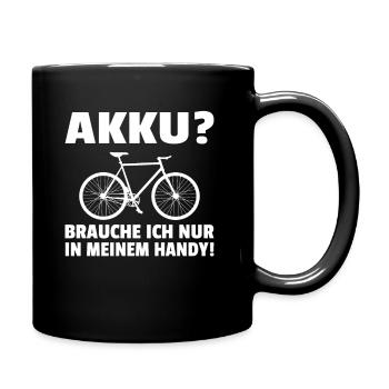 Anti E-Bike Mountainbike MTB Spruch Lustig Ebike - Tasse einfarbig - Schwarz - Rechts