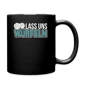Würfel Brettspiel Brettspiele Nerd Geek Geschenk - Tasse einfarbig - Schwarz - Rechts
