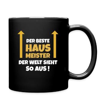 Hausmeister - Tasse einfarbig - Schwarz - Rechts