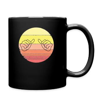 Mains en vintage - Mug uni - noir - Droite