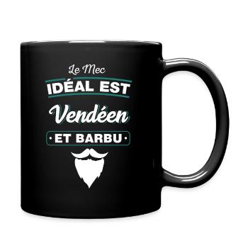 Le mec idéal est Vendéen et barbu humour vendée - Mug uni - noir - Droite
