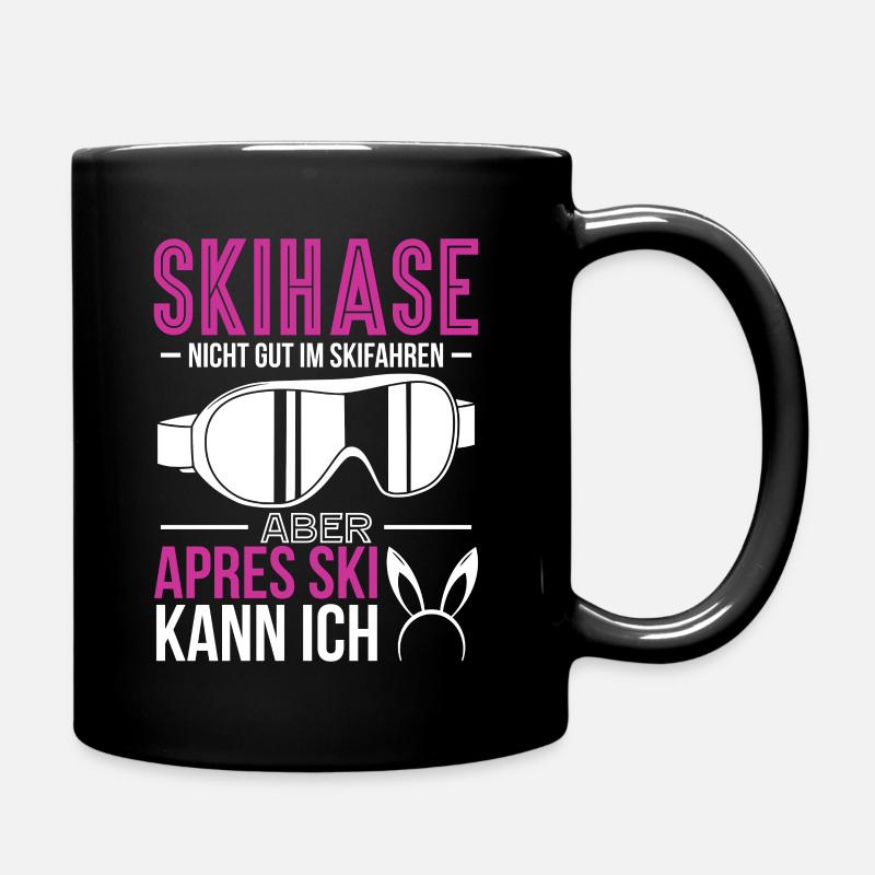 Apres Ski Skihase Wintersport Skihaserl Geschenk - Tasse einfarbig - Schwarz