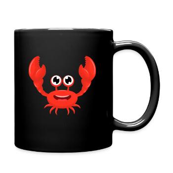 Krabbe - Tasse einfarbig - Schwarz - Rechts