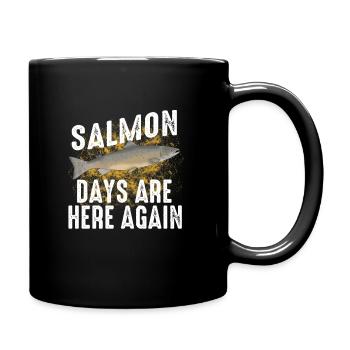 Drôle de pêche au saumon poisson eau douce cadeau - Mug uni - noir - Droite