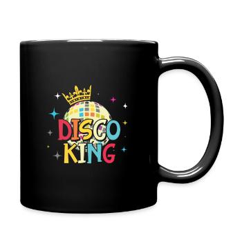 Disco King Dancing Party Vintage Retro 80s 90s - Full Colour Mug - black - Right