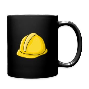 Artisan travailleur de la construction casque - Mug uni - noir - Droite