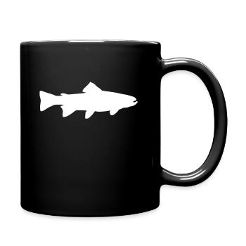 Funny Brook Trout Fishing Freshwater Fish Gift - Full Colour Mug - black - Right