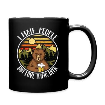 Camping Drôle de sort Camper cadeau bière ours - Mug uni - noir - Droite