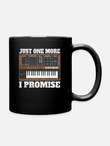 Just One More Funny Synthesizer Gift Synths Lover - Full Colour Mug - black