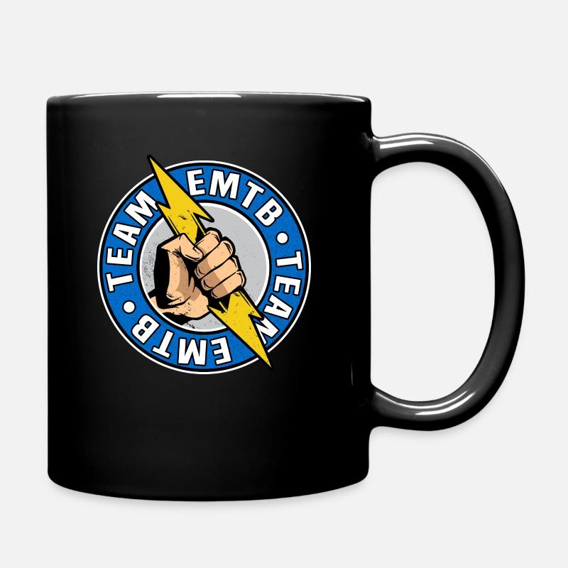 Team E-MTB Downhill E-Bike Mountainbike EMTB MTB - Tasse einfarbig - Schwarz