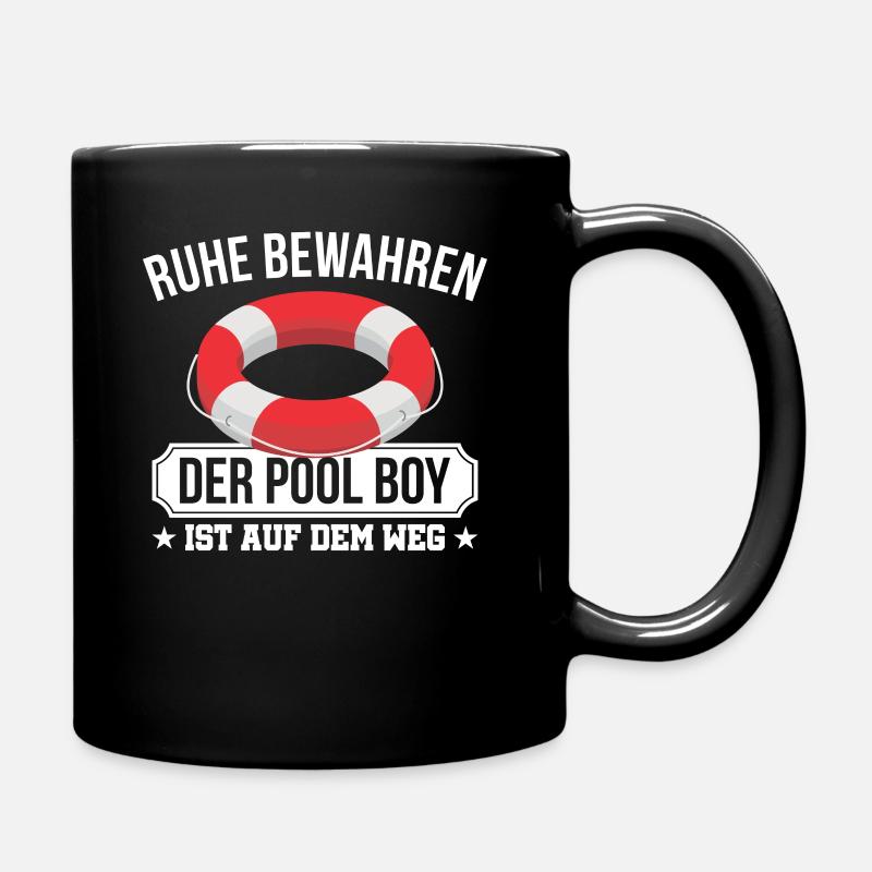Swimming Pool Pool Boy Rettungsschwimmer Geschenk - Tasse einfarbig - Schwarz